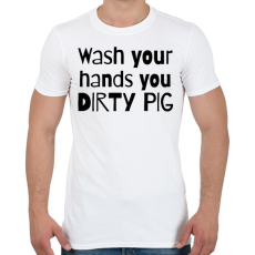 PRINTFASHION Wash your hands - Férfi póló - Fehér