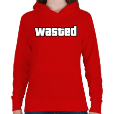PRINTFASHION Wasted GTA - Női kapucnis pulóver - Piros