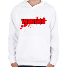 PRINTFASHION wasted - Gyerek kapucnis pulóver - Fehér