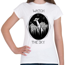 PRINTFASHION Watch the sky - Női póló - Fehér női póló