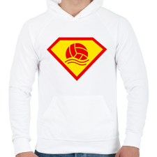 PRINTFASHION Water polo - Férfi kapucnis pulóver - Fehér férfi pulóver, kardigán