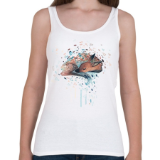 PRINTFASHION Watercolor painted Deer - Női atléta - Fehér női trikó