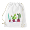 PRINTFASHION Watercolor style Cactus - Sportzsák, Tornazsák - Fehér