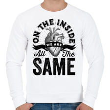 PRINTFASHION We are all the same - Férfi pulóver - Fehér férfi pulóver, kardigán