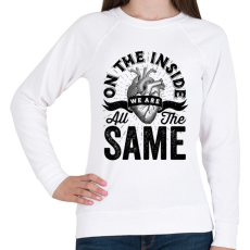 PRINTFASHION We are all the same - Női pulóver - Fehér