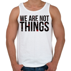 PRINTFASHION We are not - Férfi atléta - Fehér