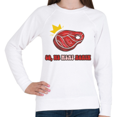 PRINTFASHION We meat again - Női pulóver - Fehér