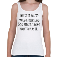 PRINTFASHION We need rules - Női atléta - Fehér