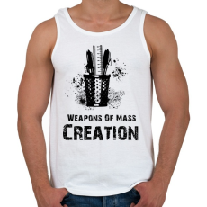 PRINTFASHION Weapons Of Mass Creation - Férfi atléta - Fehér