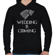 PRINTFASHION Wedding is Coming - Férfi kapucnis pulóver - Fekete férfi pulóver, kardigán