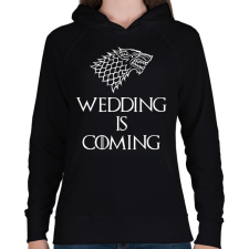 PRINTFASHION Wedding is Coming - Női kapucnis pulóver - Fekete női pulóver, kardigán
