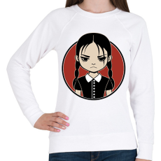 PRINTFASHION Wednesday - Addams Family  - Női pulóver - Fehér