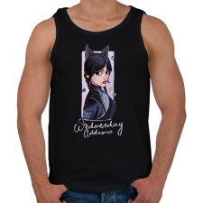 PRINTFASHION Wednesday Addams - Férfi atléta - Fekete atléta, trikó