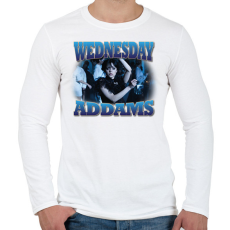 PRINTFASHION Wednesday Addams - Férfi hosszú ujjú póló - Fehér