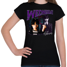 PRINTFASHION Wednesday Addams - Női póló - Fekete