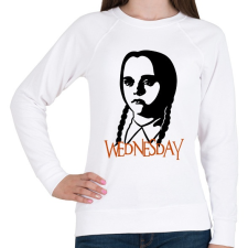 PRINTFASHION Wednesday Addams - Női pulóver - Fehér női pulóver, kardigán