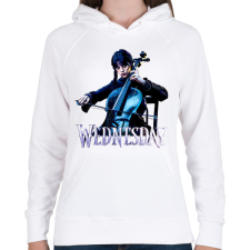 PRINTFASHION Wednesday art 4 - Női kapucnis pulóver - Fehér női pulóver, kardigán