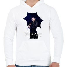 PRINTFASHION Wednesday art  - Férfi kapucnis pulóver - Fehér