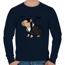 PRINTFASHION Wednesday capybara - Férfi pulóver - Sötétkék férfi pulóver, kardigán