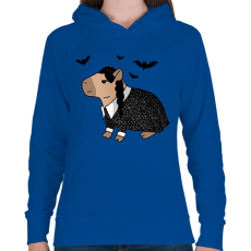 PRINTFASHION Wednesday capybara - Női kapucnis pulóver - Királykék