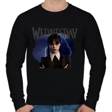 PRINTFASHION Wednesday - csak fekete - Férfi pulóver - Fekete