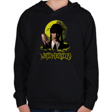 PRINTFASHION Wednesday és Izé - Gyerek kapucnis pulóver - Fekete gyerek pulóver, kardigán