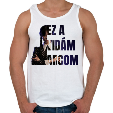 PRINTFASHION Wednesday ez a vidám arcom - Férfi atléta - Fehér