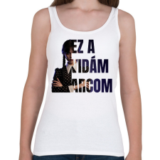 PRINTFASHION Wednesday ez a vidám arcom - Női atléta - Fehér női trikó