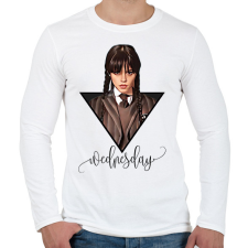PRINTFASHION Wednesday - Férfi hosszú ujjú póló - Fehér férfi póló