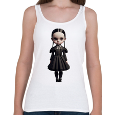 PRINTFASHION Wednesday - Gót stílusú illusztráció - Női atléta - Fehér női trikó