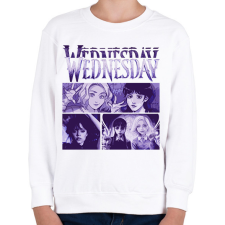 PRINTFASHION Wednesday - Gyerek pulóver - Fehér gyerek pulóver, kardigán