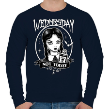 PRINTFASHION Wednesday not today 2 - Férfi pulóver - Sötétkék férfi pulóver, kardigán