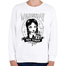 PRINTFASHION Wednesday not today 2 - Gyerek pulóver - Fehér