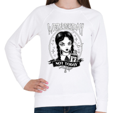 PRINTFASHION Wednesday not today 2 - Női pulóver - Fehér női pulóver, kardigán
