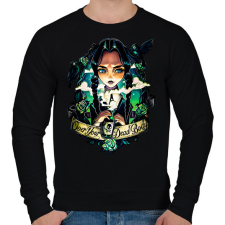 PRINTFASHION Wednesday over your dead body - Férfi pulóver - Fekete férfi pulóver, kardigán