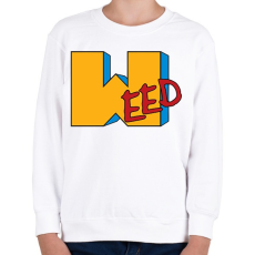 PRINTFASHION Weed - Gyerek pulóver - Fehér