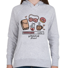 PRINTFASHION Weekend Mood Loading... - Női kapucnis pulóver - Sport szürke női pulóver, kardigán