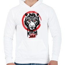 PRINTFASHION welcome2 the jungle - Férfi kapucnis pulóver - Fehér férfi pulóver, kardigán