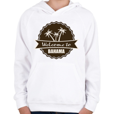 PRINTFASHION Welcome Bahama - Gyerek kapucnis pulóver - Fehér gyerek pulóver, kardigán