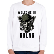 PRINTFASHION Welcome to Gulag - Gyerek pulóver - Fehér gyerek pulóver, kardigán
