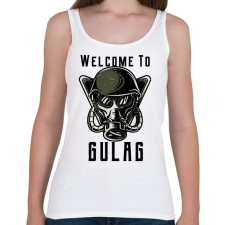 PRINTFASHION Welcome to Gulag - Női atléta - Fehér női trikó