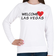 PRINTFASHION Welcome to Las Vegas - Női pulóver - Fehér