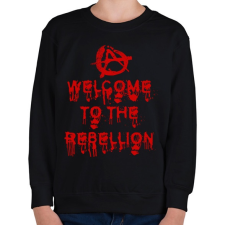 PRINTFASHION Welcome To The Rebellion - Gyerek pulóver - Fekete gyerek pulóver, kardigán