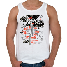 PRINTFASHION Welcome to twinpeaks - Férfi atléta - Fehér