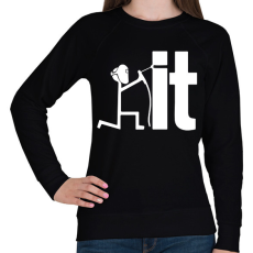 PRINTFASHION Weld it - Női pulóver - Fekete