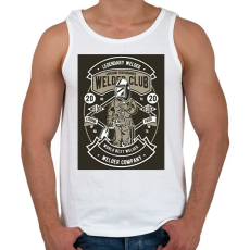 PRINTFASHION Welder club - Férfi atléta - Fehér