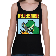 PRINTFASHION Weldersaurus - Női atléta - Fekete női trikó