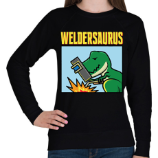 PRINTFASHION Weldersaurus - Női pulóver - Fekete