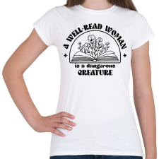 PRINTFASHION Well-read woman - Női póló - Fehér női póló