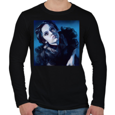 PRINTFASHION Wendesday Addams - Férfi hosszú ujjú póló - Fekete